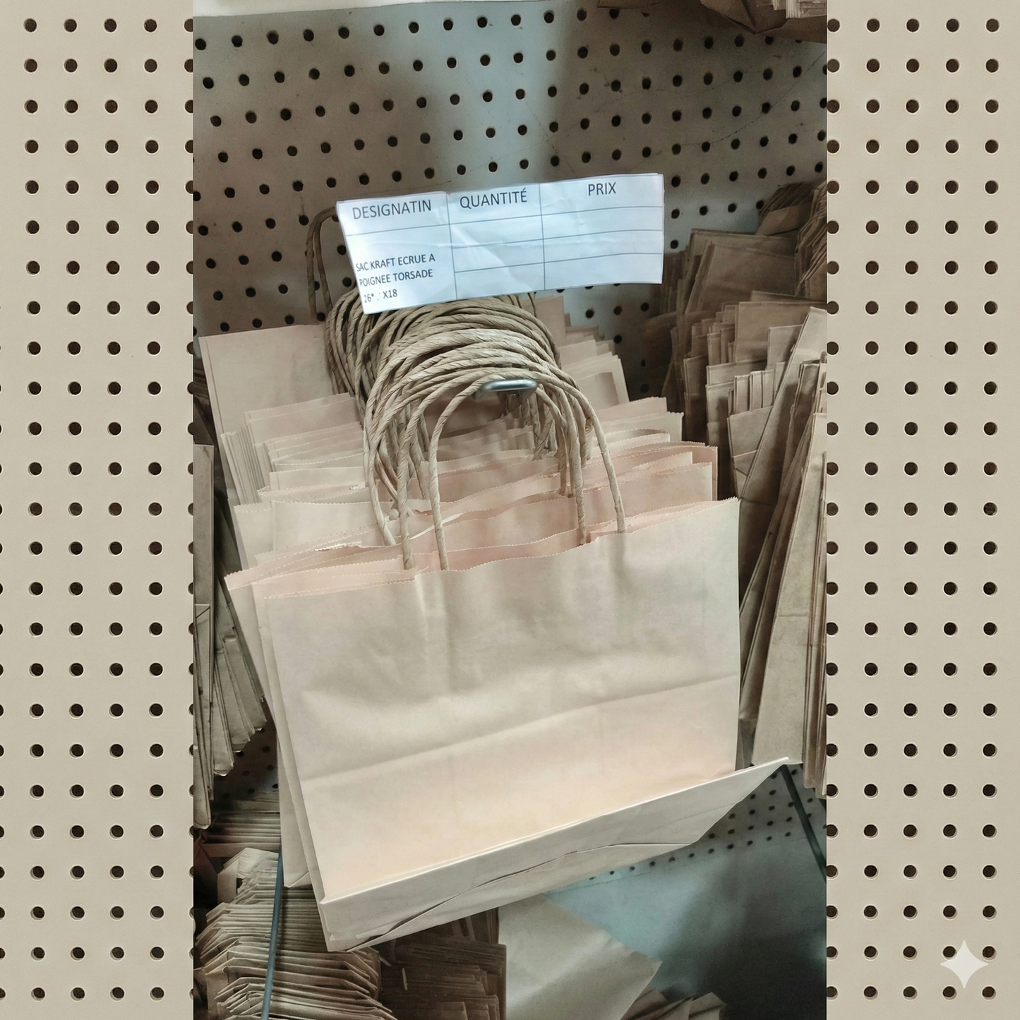 100 Sacs kraft pour l'emporter