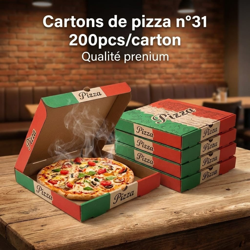 carton de pizza N° 31 un carton de 200 pièces
